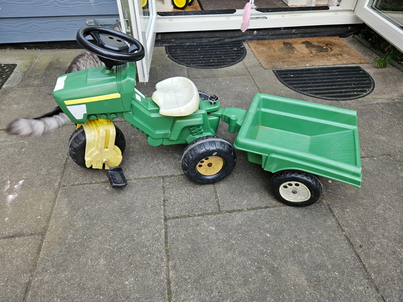 John Deere traptractor met aanhanger, Kinderen en Baby's, Speelgoed | Speelgoedvoertuigen, Ophalen