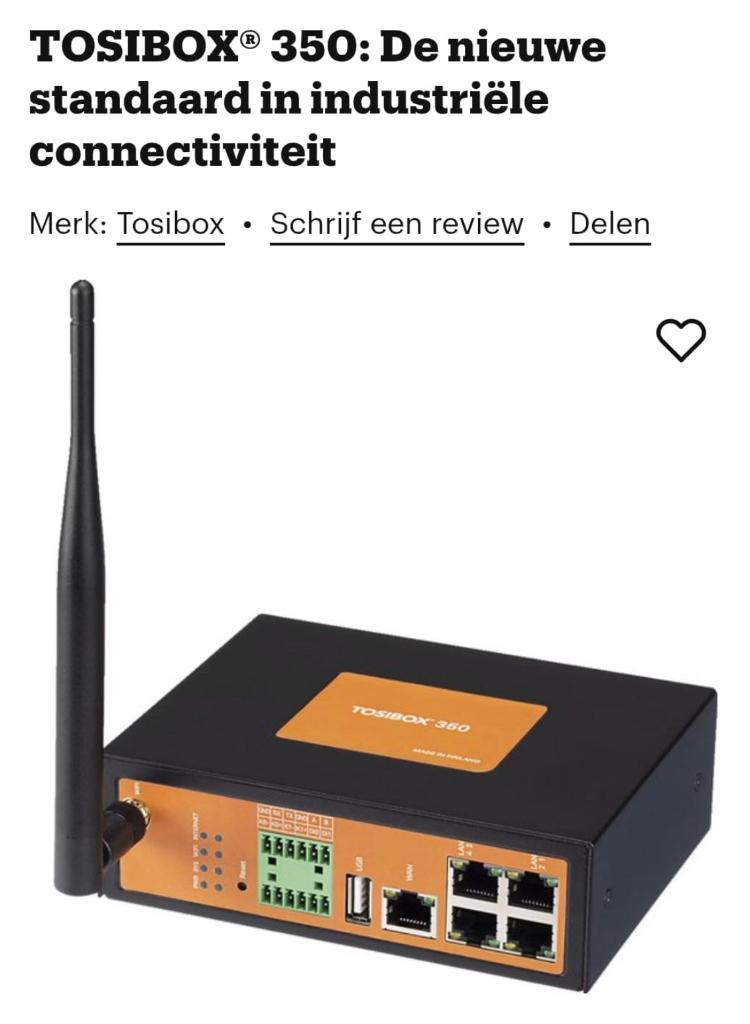 TOSIBOX 350, Ophalen of Verzenden, Nieuw
