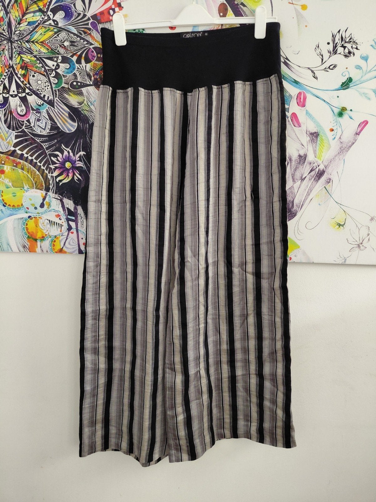 Prachtige Carleoni linnen broek maat 50, Carleoni, Zwart, Maat 46/48 (XL) of groter, Ophalen of Verzenden