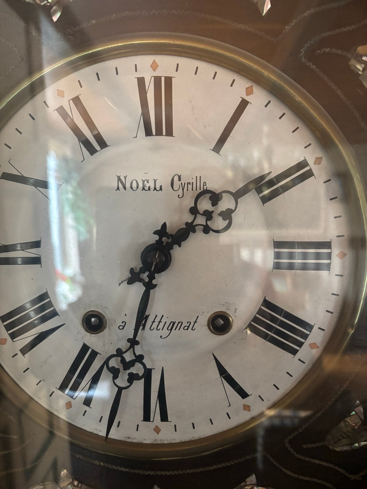 Antieke Franse wandklok "Noel Cyrille à Attignat", Antiek en Kunst, Ophalen