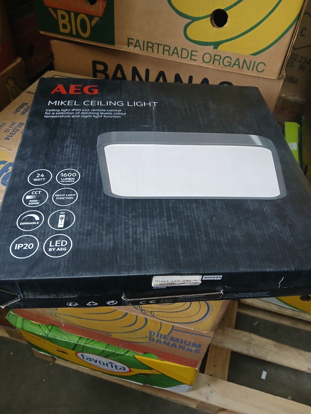 AEG Mikel LED Plafondlamp - Dimbare Verlichting, Huis en Inrichting, Kunststof, Nieuw, Minder dan 25 cm, Minder dan 100 cm