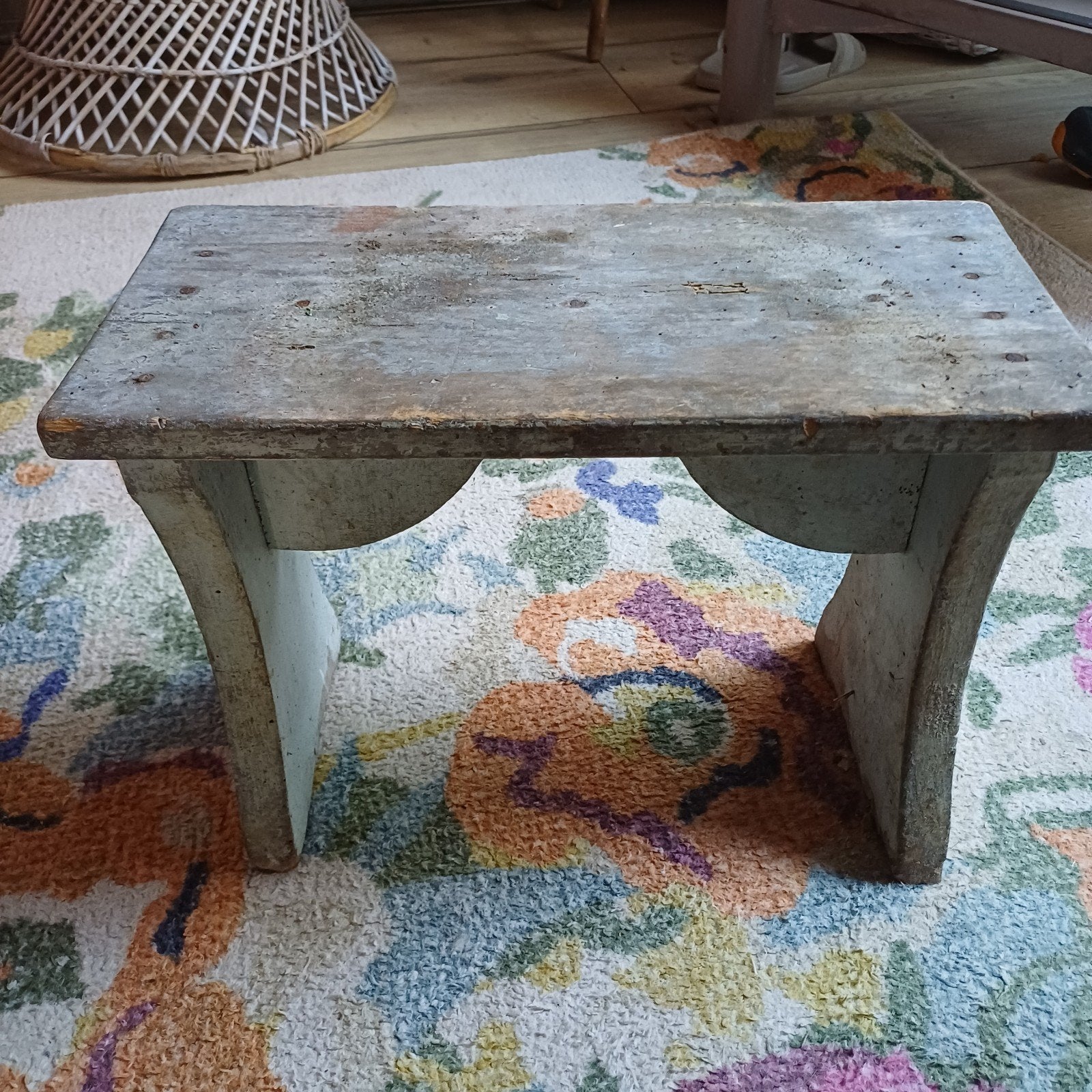 oud brocante ftans krukje stoof hout, Huis en Inrichting, Krukjes, Ophalen