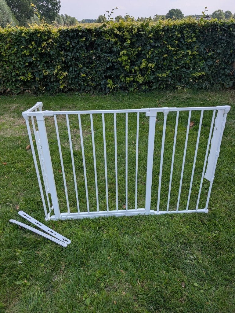 Traphek met hoek, Ophalen, Zo goed als nieuw, Metaal of IJzer, 115 cm of meer