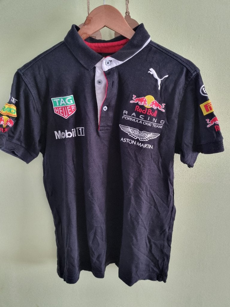 red bull polo shirt, Ophalen, Zo goed als nieuw, Zwart, Korte mouw