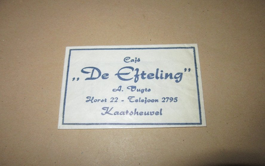 Suikerzakje cafe De Efteling Kaatsheuvel, Verzamelen, Efteling, Verzenden, Gebruikt, Overige typen