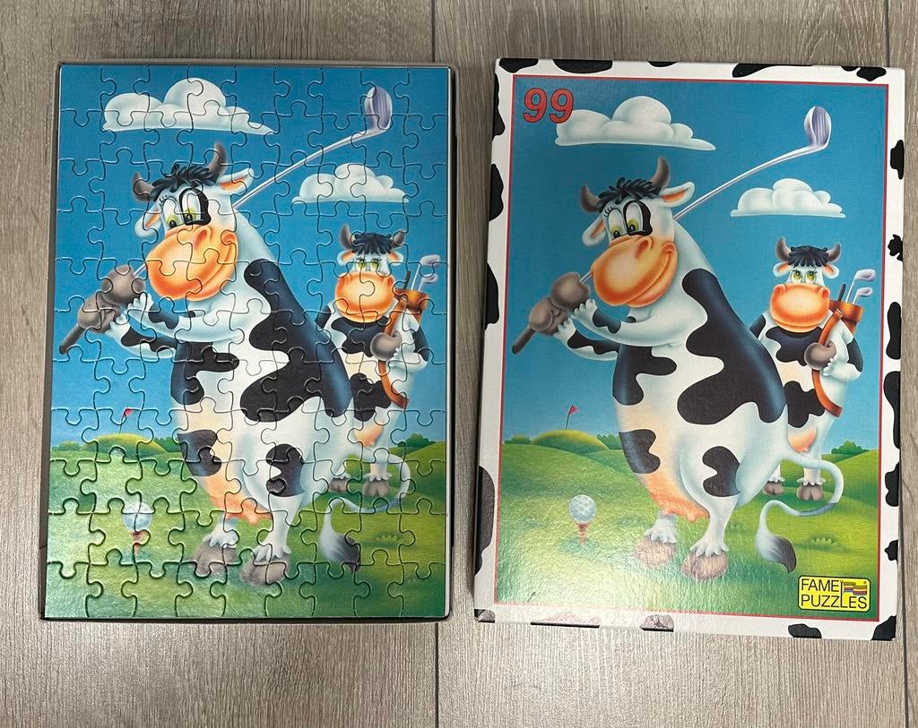 Puzzel koeien 99 stukje, Ophalen of Verzenden, Meer dan 50 stukjes, Zo goed als nieuw, 6 jaar of ouder