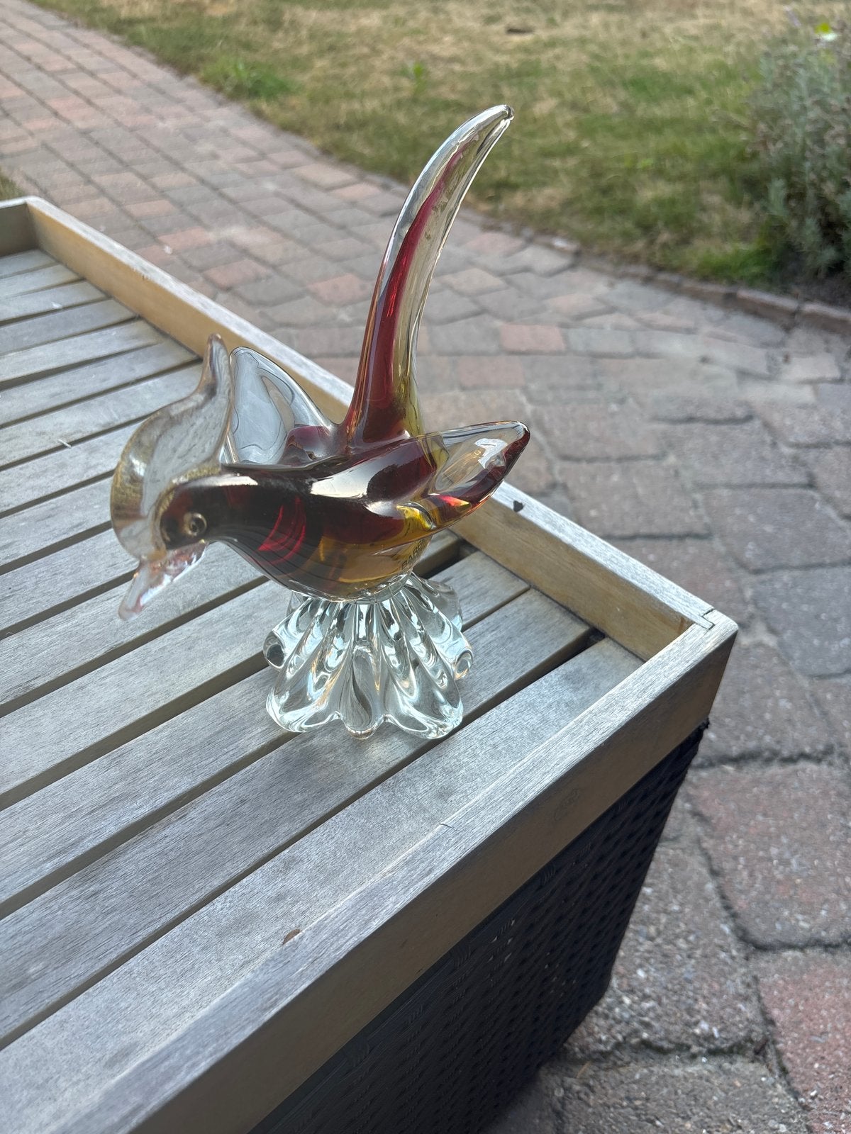 Prachtige Murano Barbini glazen vogel - 23x26cm, Ophalen of Verzenden