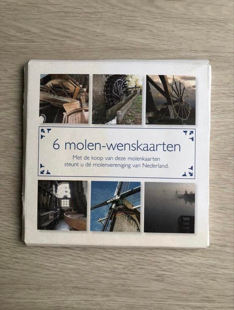 De Hollandse Molen 6 ansichtkaarten 14x14 met enveloppen, Diversen, Wenskaarten, Ophalen of Verzenden, Nieuw