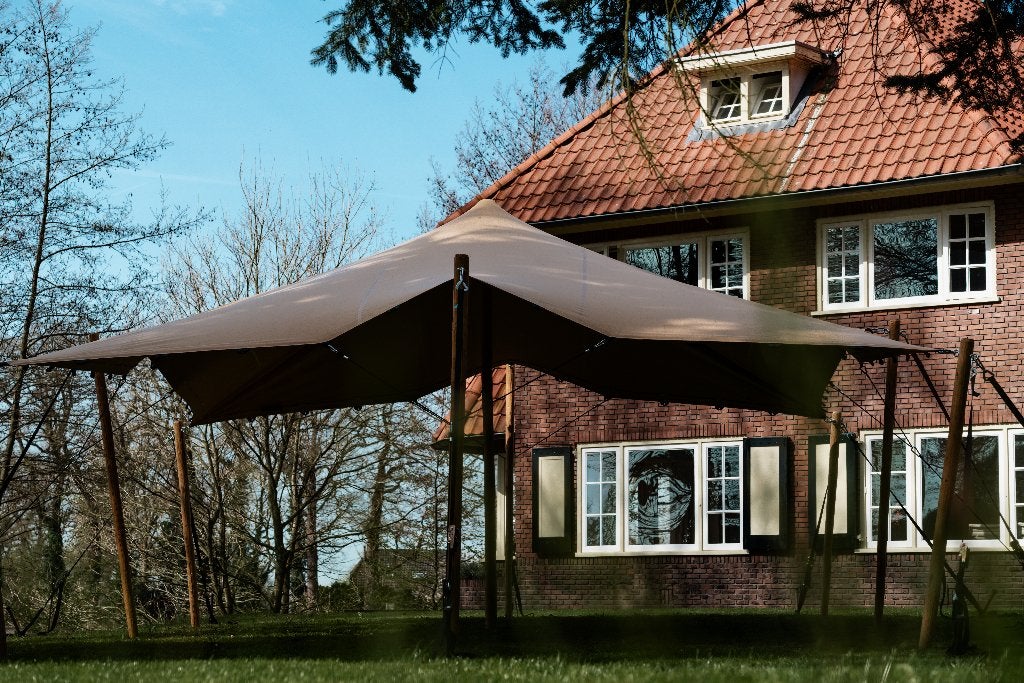 Stretchtent 6x7,5m te huur incl. op- en afbouw, Ophalen, Nieuw, Overige
