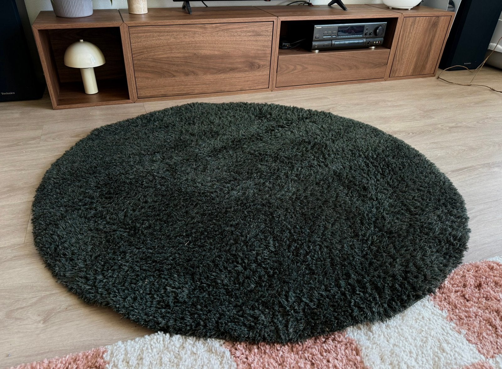 Hoogpolig vloerkleed - groen - 130 cm, Ophalen, 100 tot 150 cm, Zo goed als nieuw, Rechthoekig