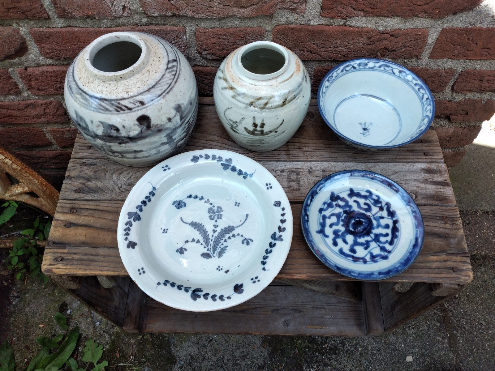 5 delen antiek chinees aardewerk, Ophalen of Verzenden