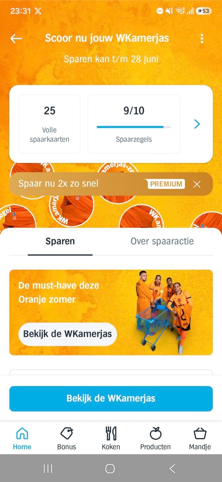 WKamerjas spaaractie Albert Heijn, Albert Heijn, Ophalen