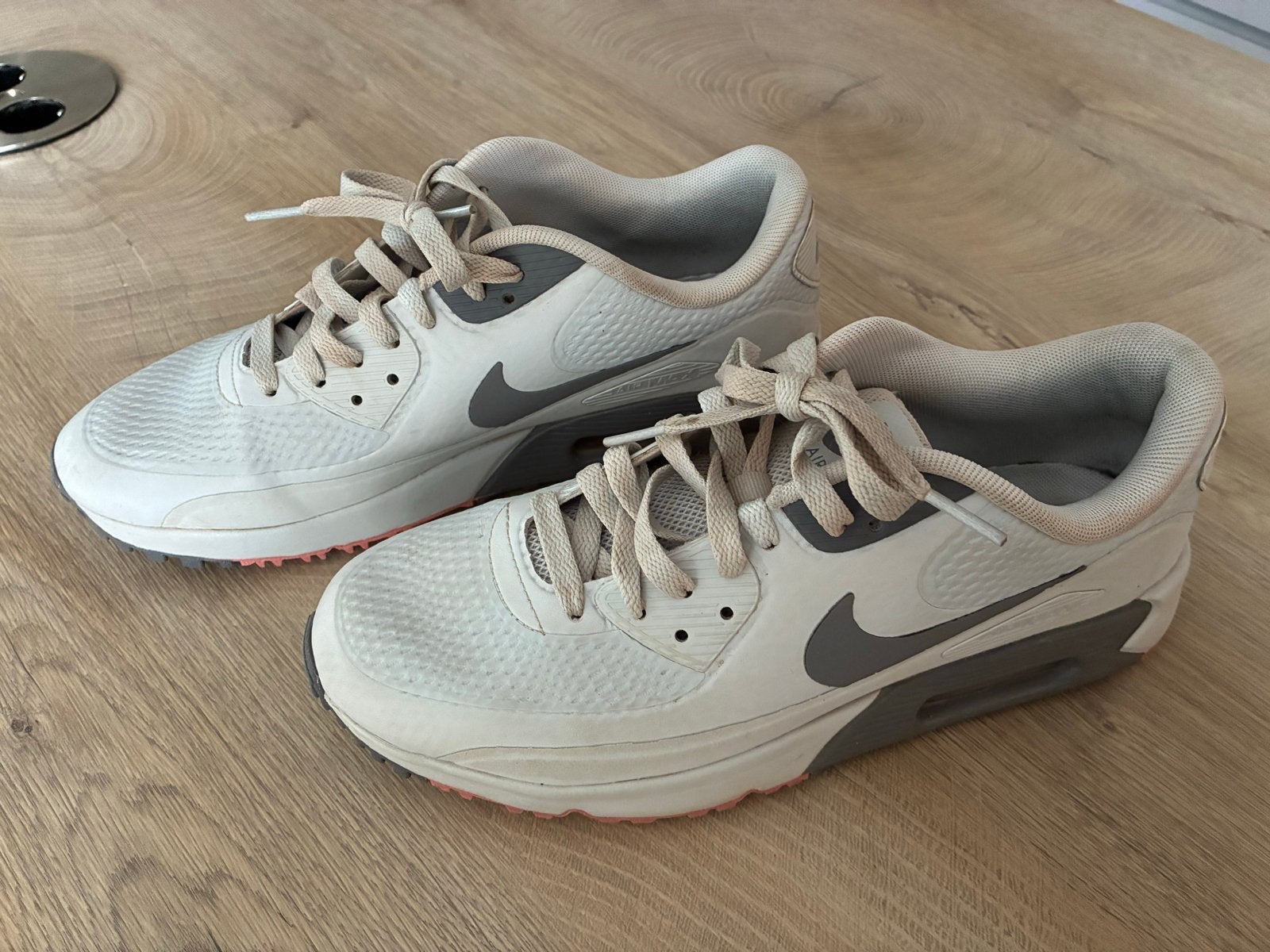 Nike Air Max 90 golf Sneakers - Wit/Grijs/Roze, Ophalen of Verzenden, Overige typen, Nike