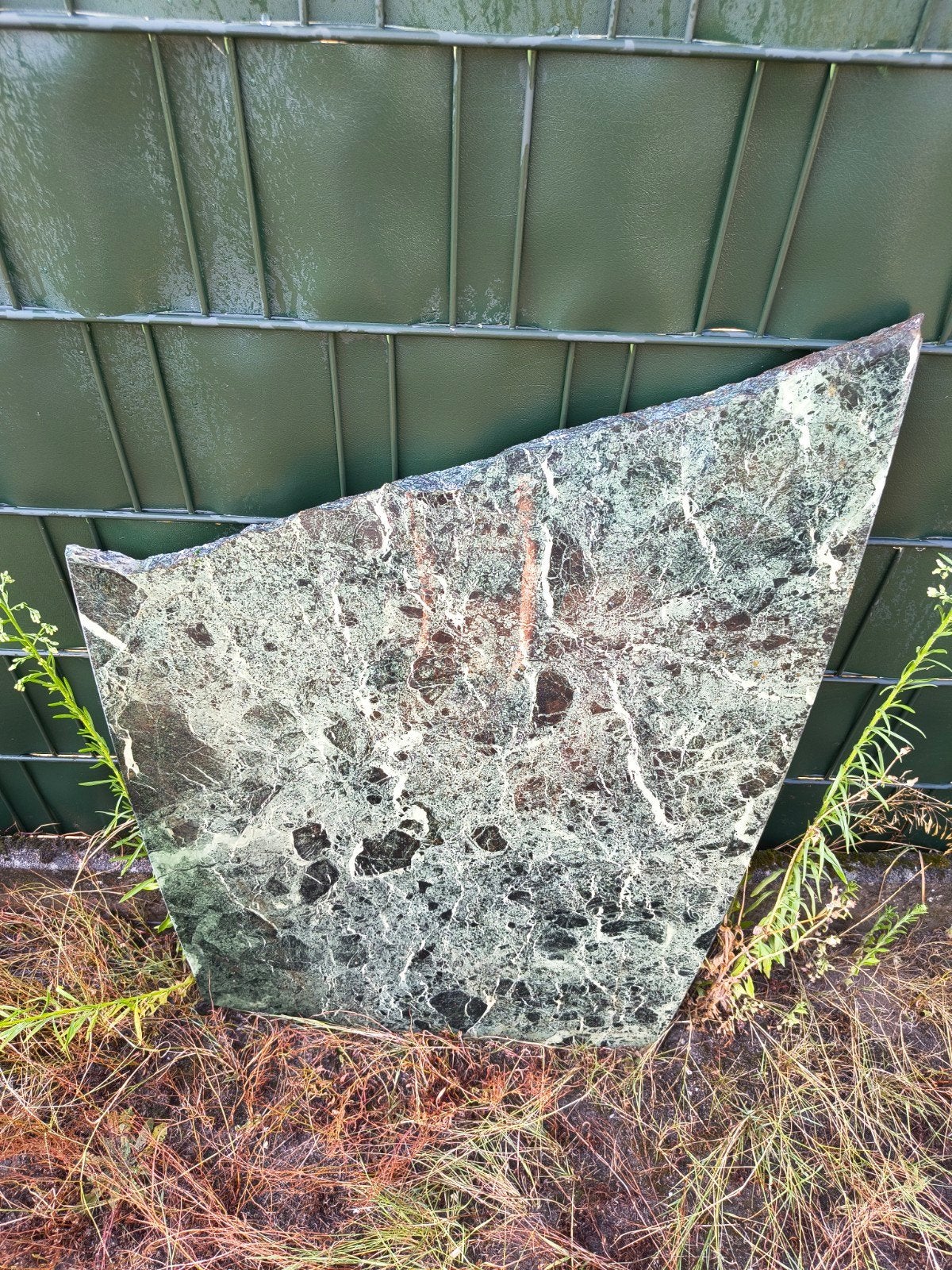 Groen marmeren plaat - Decoratief of voor projecten, Ophalen, Gebruikt