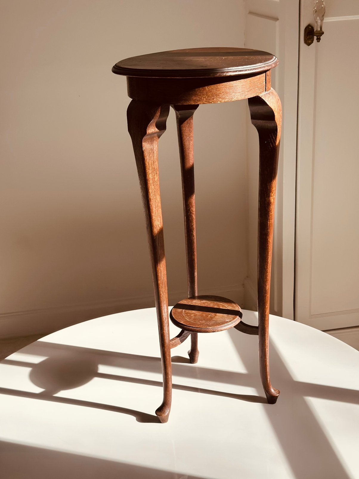 Art Nouveau Art Deco Plantentafeltje op cabriolepoten, Ophalen of Verzenden