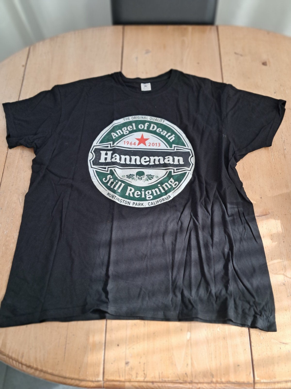 Slayer T Shirt Jeff Hanneman Heineken 4XL, Ophalen of Verzenden, Zo goed als nieuw, Overige maten, Zwart