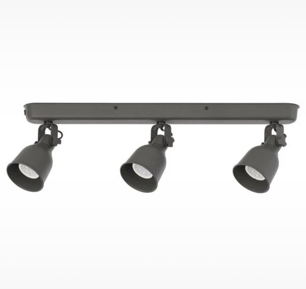 IKEA Hektar Plafondlamp met 3 spots nieuw  - Donkergrijs, GU10, Nieuw, Ophalen of Verzenden, LED