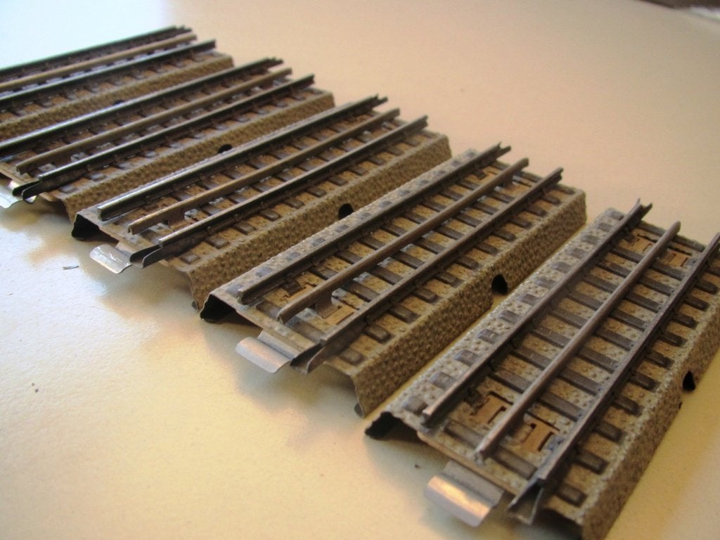 MäRKLIN H0 3600 D½ 5x rechte rail uit 1947 massief ijzer 800, Wisselstroom, Gebruikt, Rails, Ophalen of Verzenden