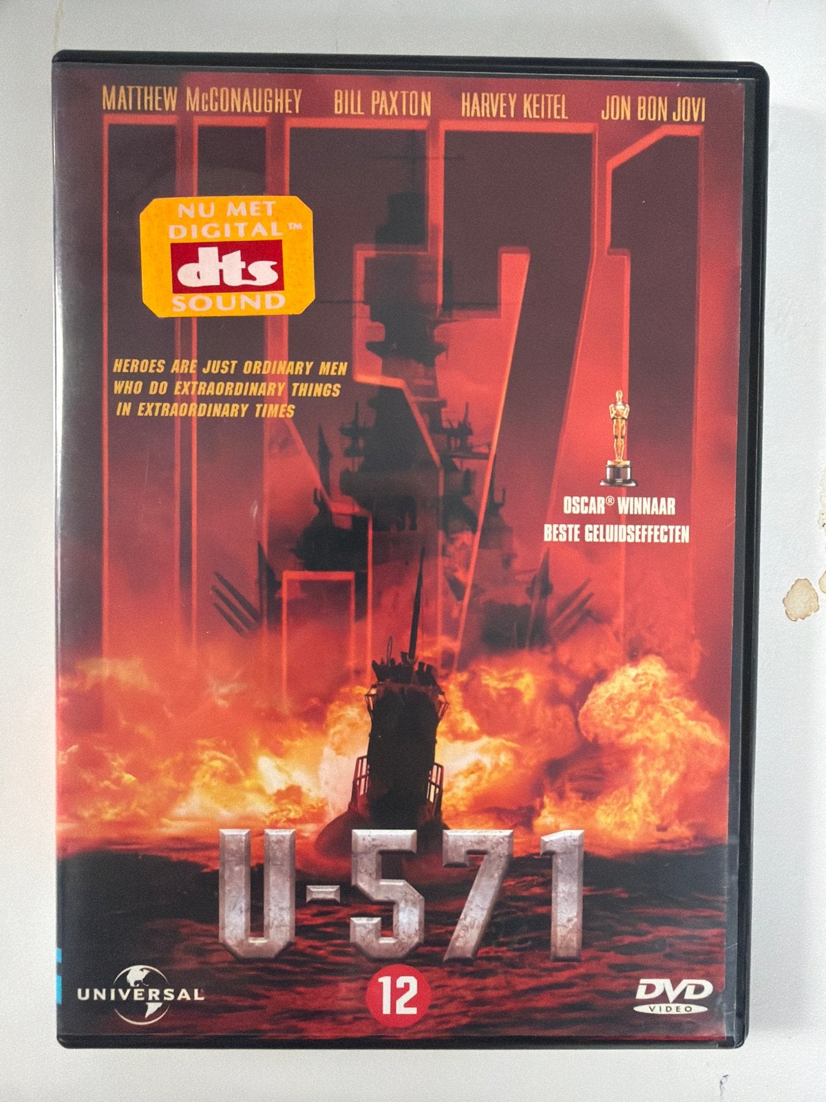 U-571 DVD - Oscarwinnaar Beste Geluidseffecten, Nederlands, Actiethriller, Ophalen of Verzenden, Zo goed als nieuw
