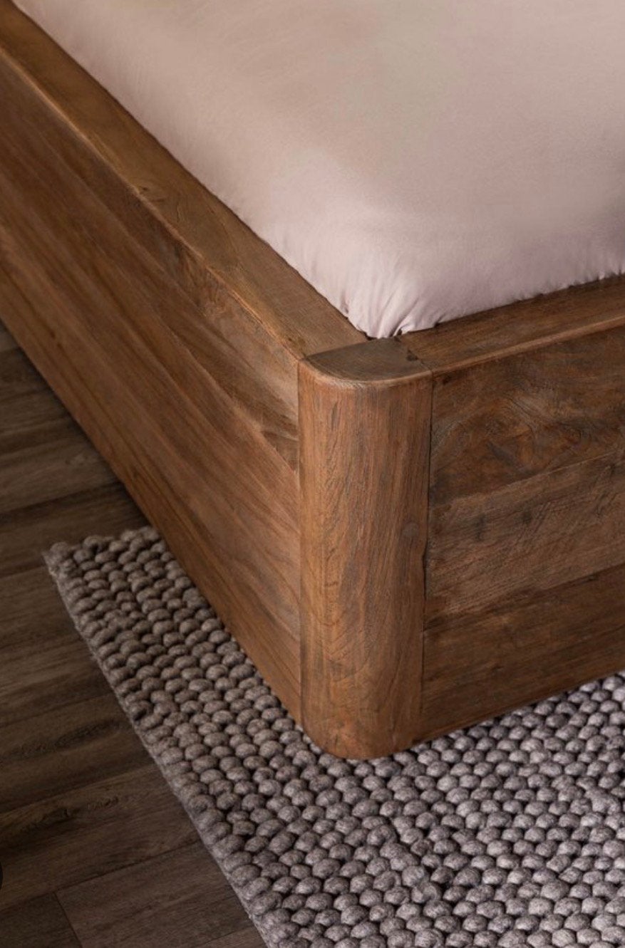 Bed Goossens Bee, Ophalen, Gebruikt, Bruin, 210 cm