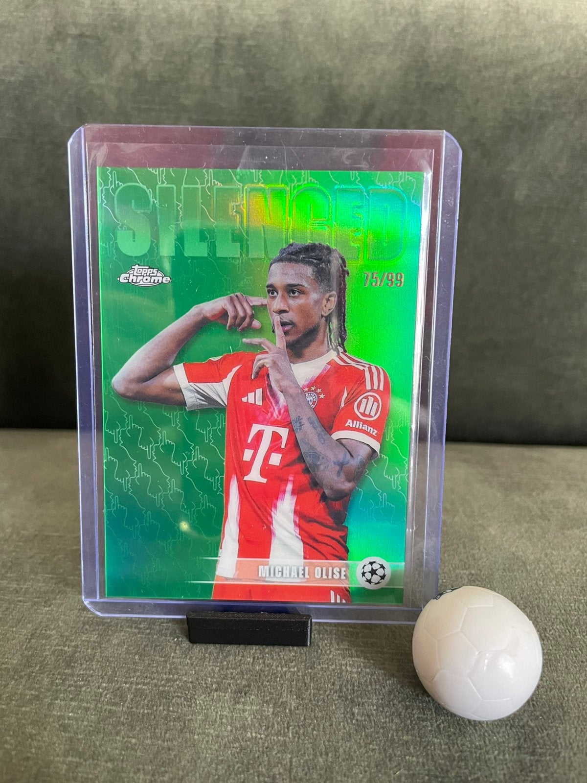 Michael Olise – Silenced Green Refractor /99 | Topps, Verzenden, Nieuw, Plaatje