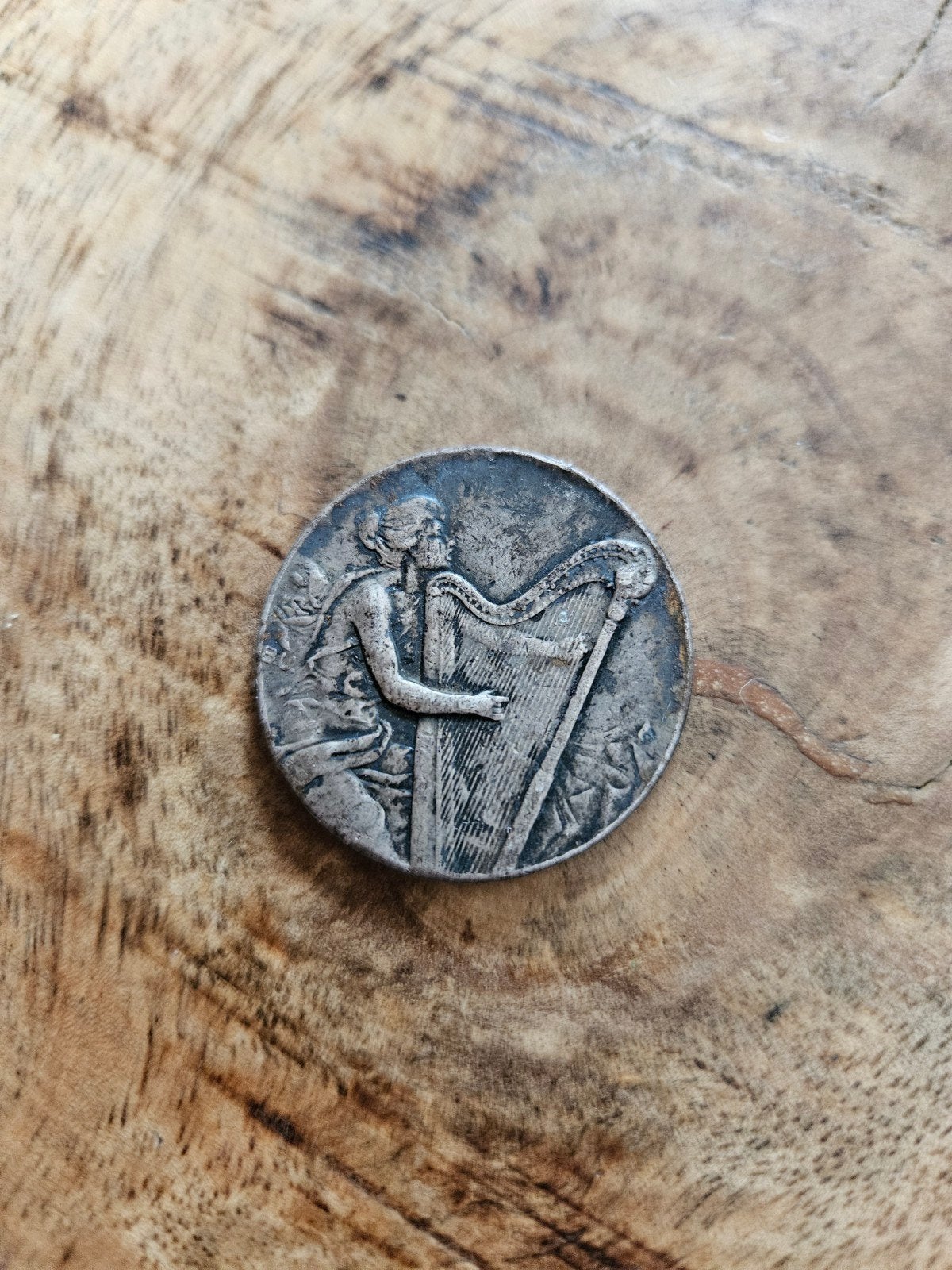 Festival Wijk N. Br. 15-9-20 Token met Harp Afbeelding, Postzegels en Munten, Penningen en Medailles, Ophalen of Verzenden, Overige materialen