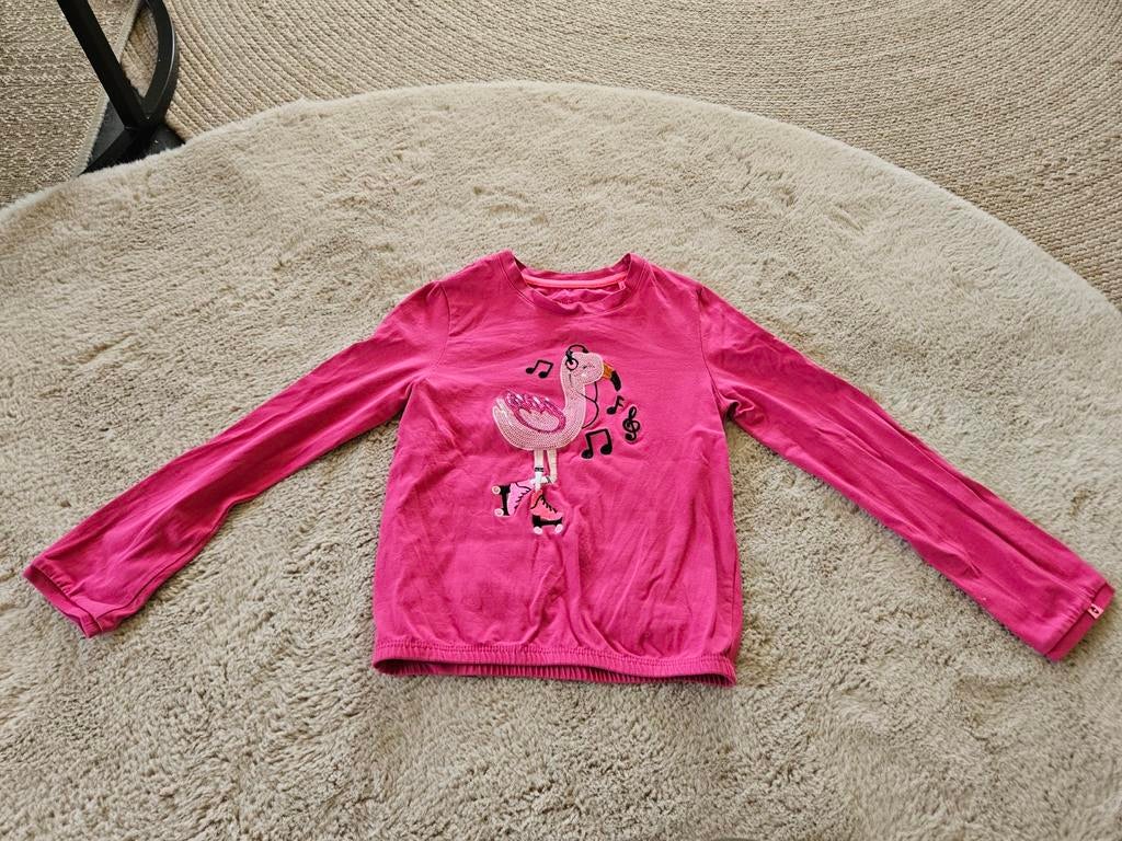 Roze longsleeve van we fashion, maat 122-128, Meisje, Ophalen of Verzenden, Zo goed als nieuw, Shirt of Longsleeve