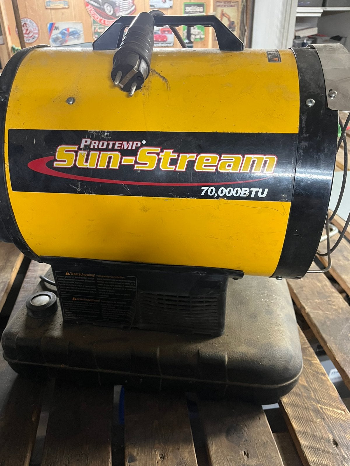 Sunstream diesel heater opknapper, Ophalen of Verzenden, Zo goed als nieuw, Hout, Gaskachel