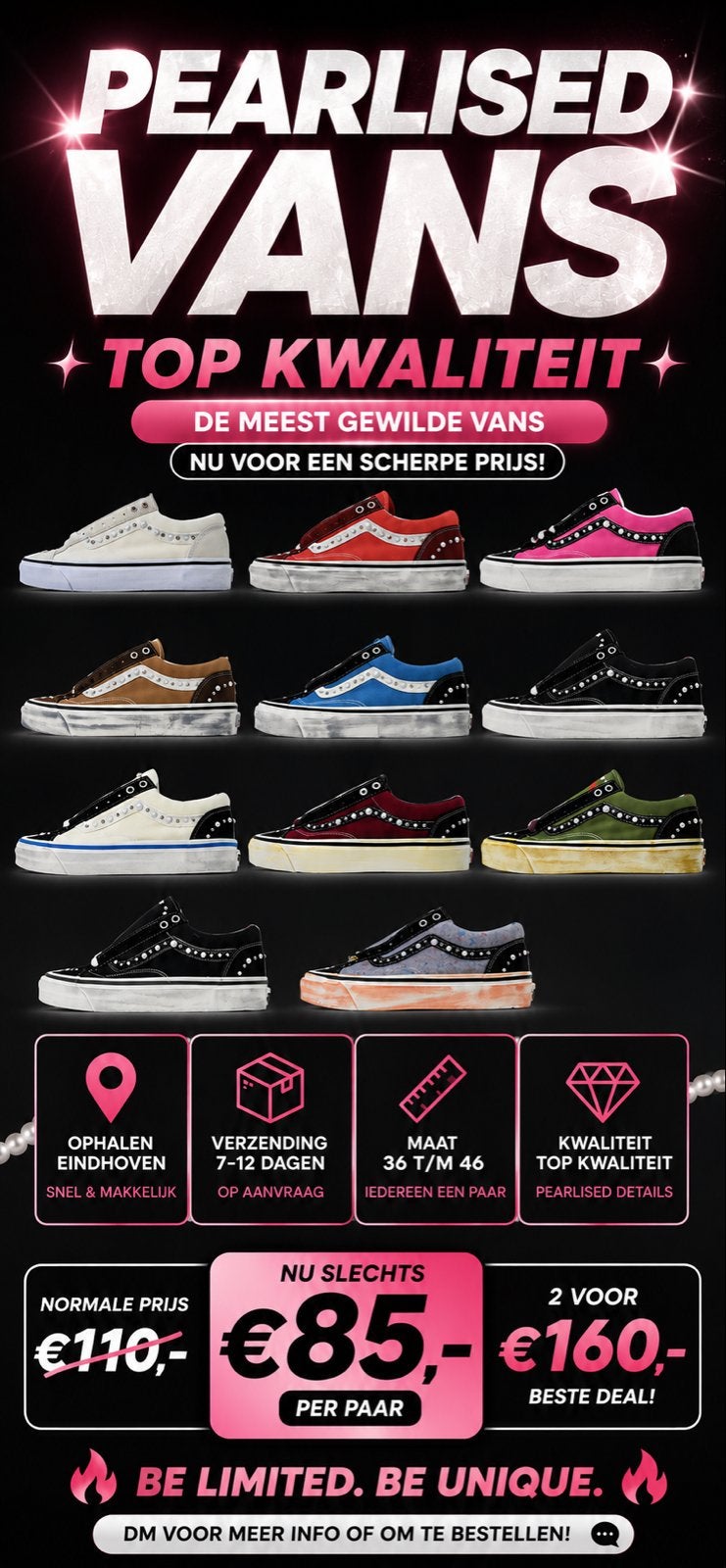 Pearlised Vans, Ophalen, Nieuw, Overige kleuren, Sneakers of Gympen