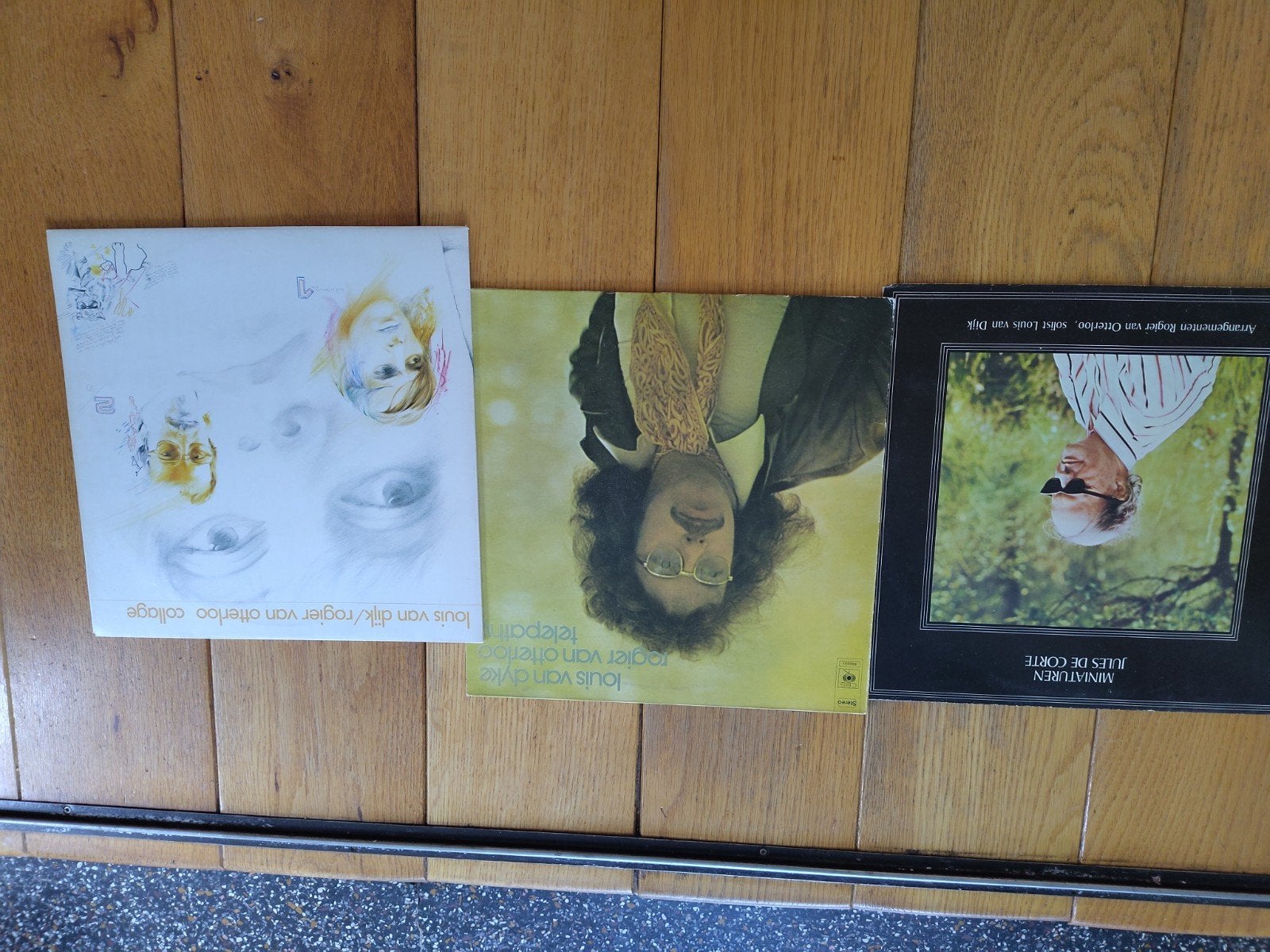 Diverse LP's: Robert Long, Louis van Dijk, Cabaret, Chansons, Ophalen, Gebruikt, 12 inch, LP