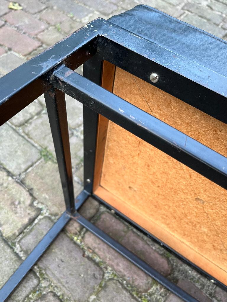 Spectrum Kembo Gispen krukje jaren 60 metaal, Ophalen, Gebruikt, Hout