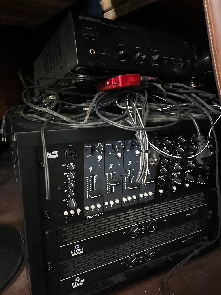 DAR audio + Pioneer vesterker + JBL subwoofer, Ophalen, Gebruikt, Minder dan 500 watt