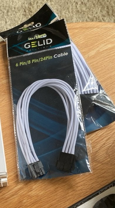 GELID 6/8/24 Pin Verlengkabels Wit (Nieuw), Computers en Software, Ophalen of Verzenden, Nieuw