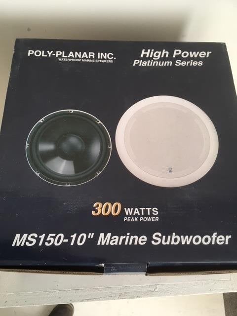 513. Poly-Planar speakers MS150-10 inch Marine Subwoofer