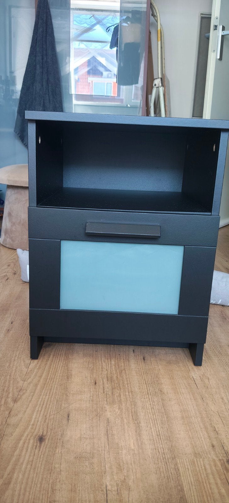 BRIMNES Nachtkastje Zwart ikea- 54x40 cm, Ophalen, Gebruikt, Minder dan 45 cm, Minder dan 55 cm
