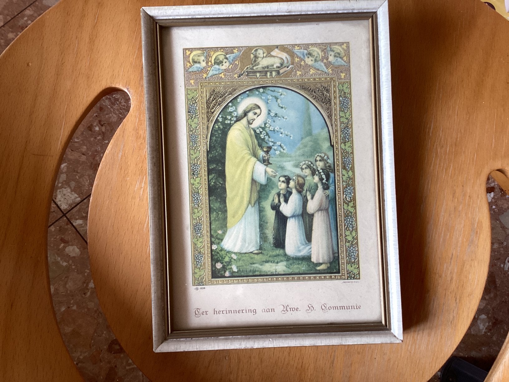 Communie Prent /. 22x15.5 cm, Antiek en Kunst, Ophalen of Verzenden