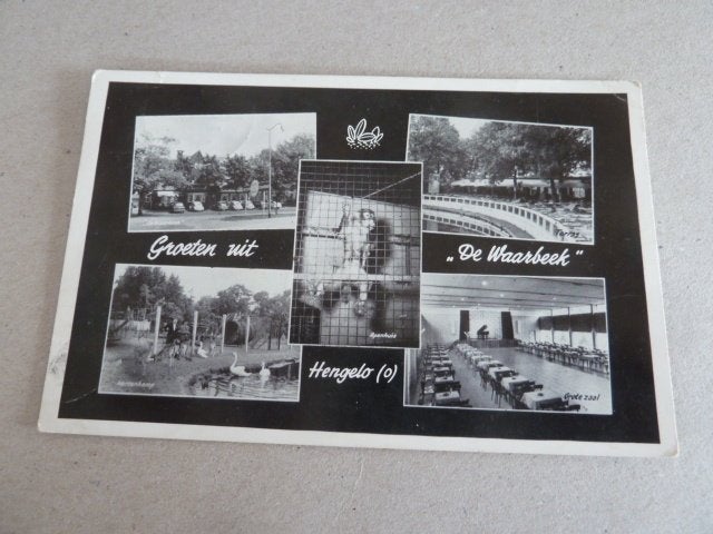 Hengelo 1961 Groeten Uit Uitspanning De Waarbeek, Ophalen of Verzenden, 1960 tot 1980, Gelopen, Overijssel
