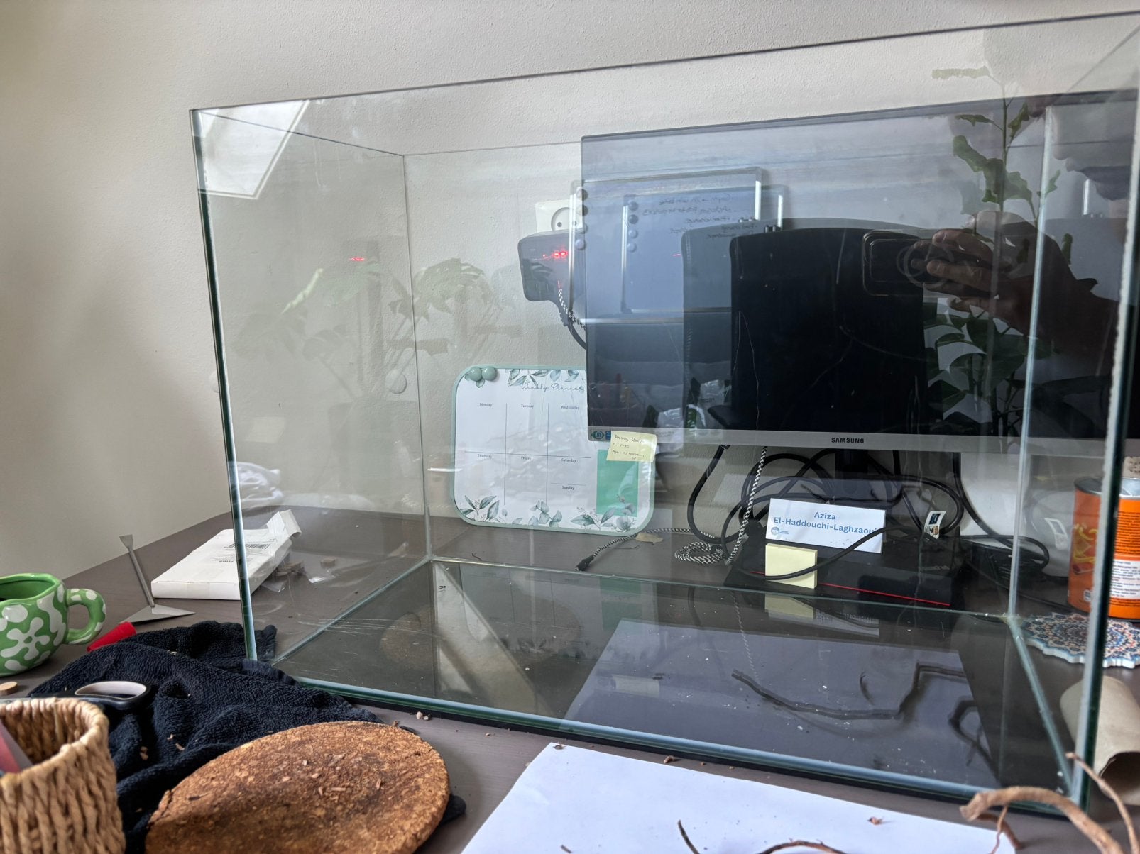 Aquarium 60x30x45, Dieren en Toebehoren, Ophalen of Verzenden, Zo goed als nieuw, Leeg aquarium