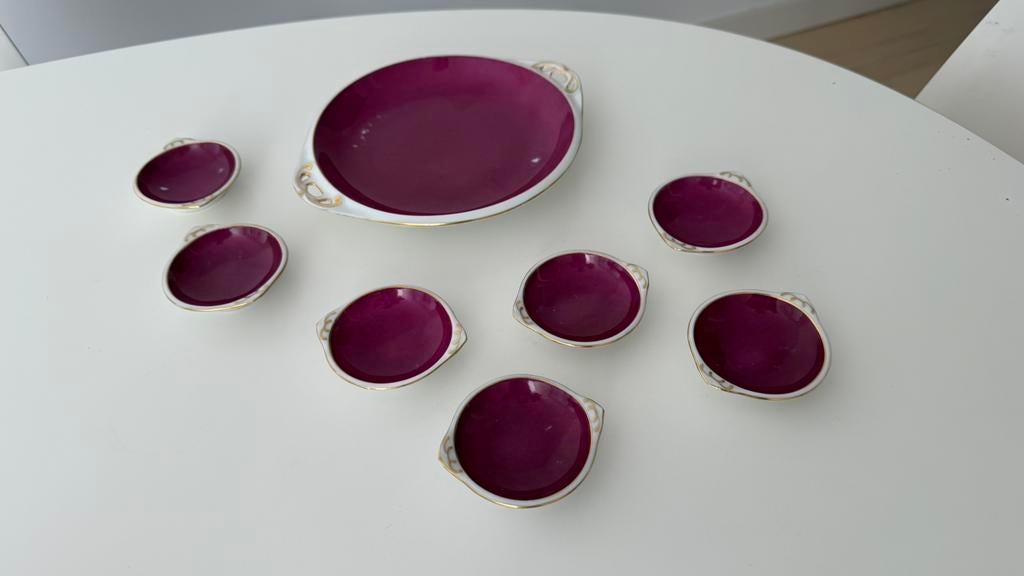Antieke Art Deco dessert set, Verzenden