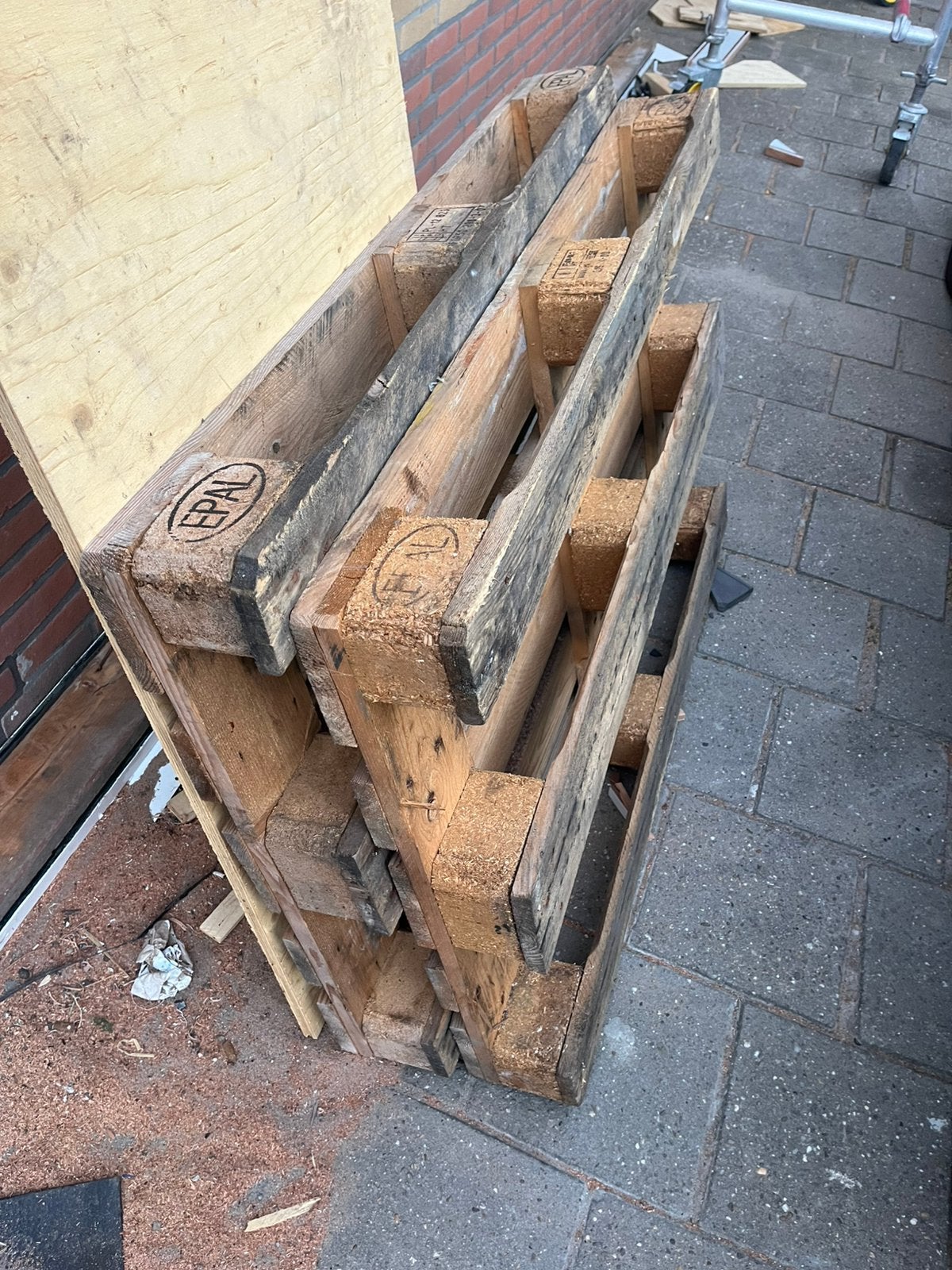 Europallets, Doe-het-zelf en Verbouw, Hout en Planken, Ophalen, Zo goed als nieuw, Pallet, Minder dan 200 cm