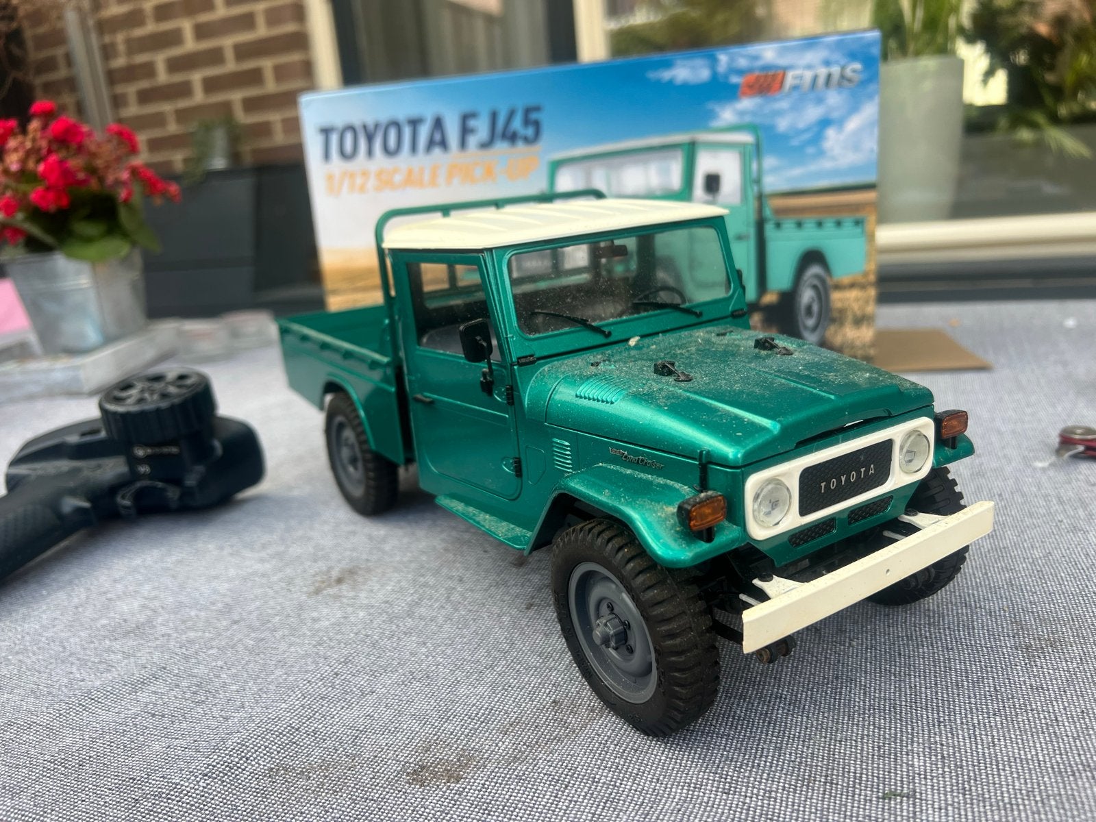 FMS Toyota FJ45 RC auto 4x4 met werkende verlichting, Elektro, Gebruikt, Auto offroad, Ophalen of Verzenden
