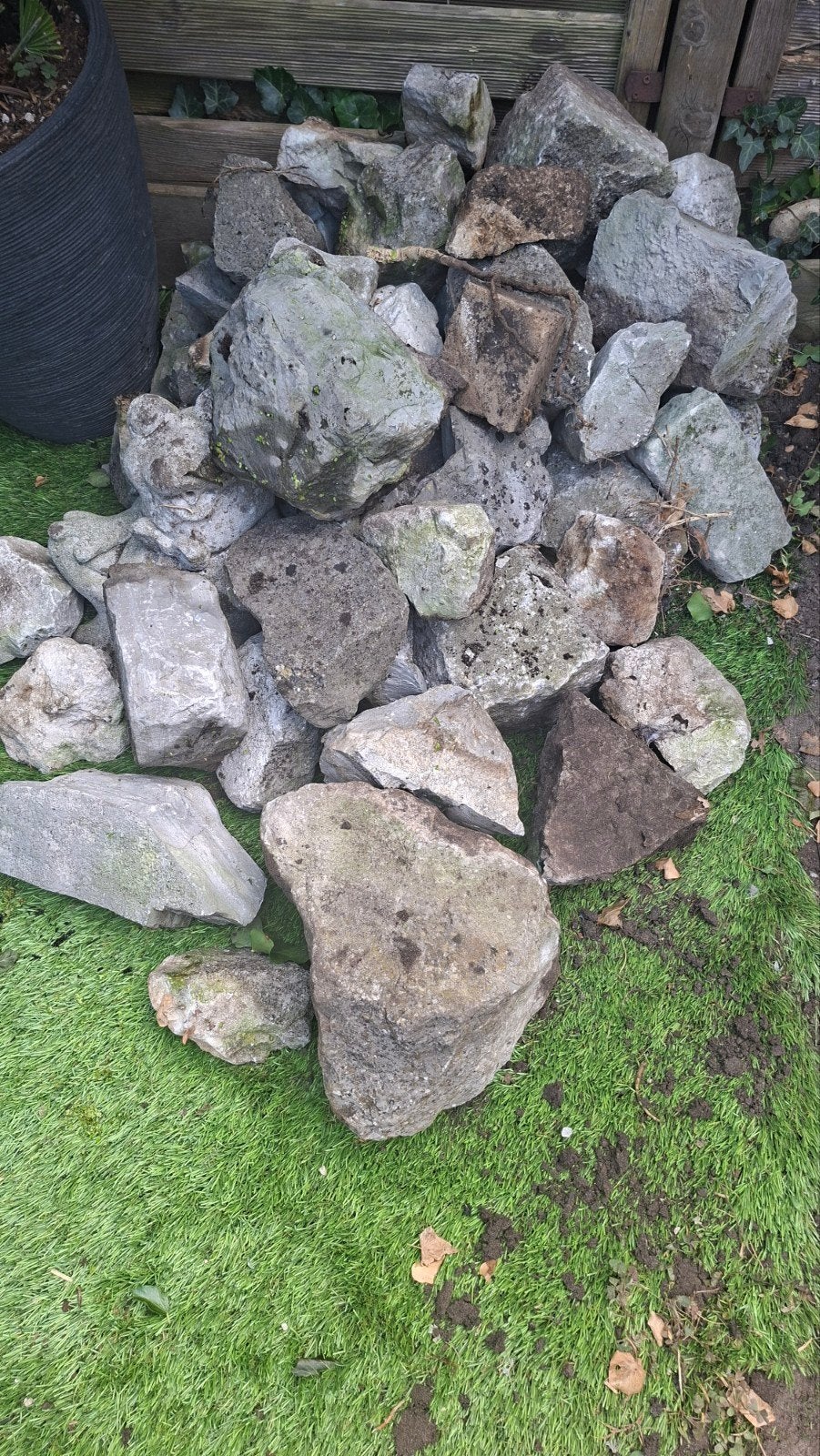 Diverse natuurstenen rotsen en keien voor tuin of decoratie, Ophalen, Gebruikt, Grijs, Kei