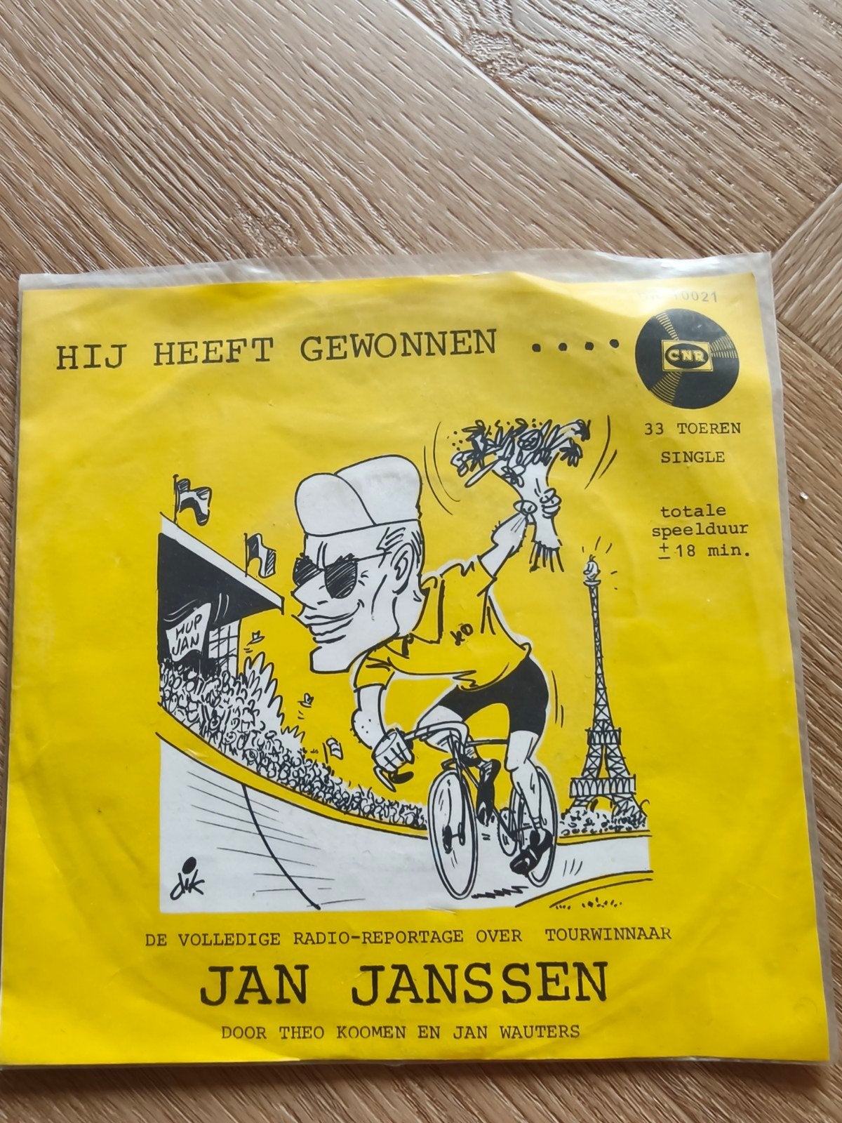 Hij Heeft Gewonnen - Jan Janssen Tour de France 1968, Gebruikt, Fotohoes, Overige genres, 7 inch