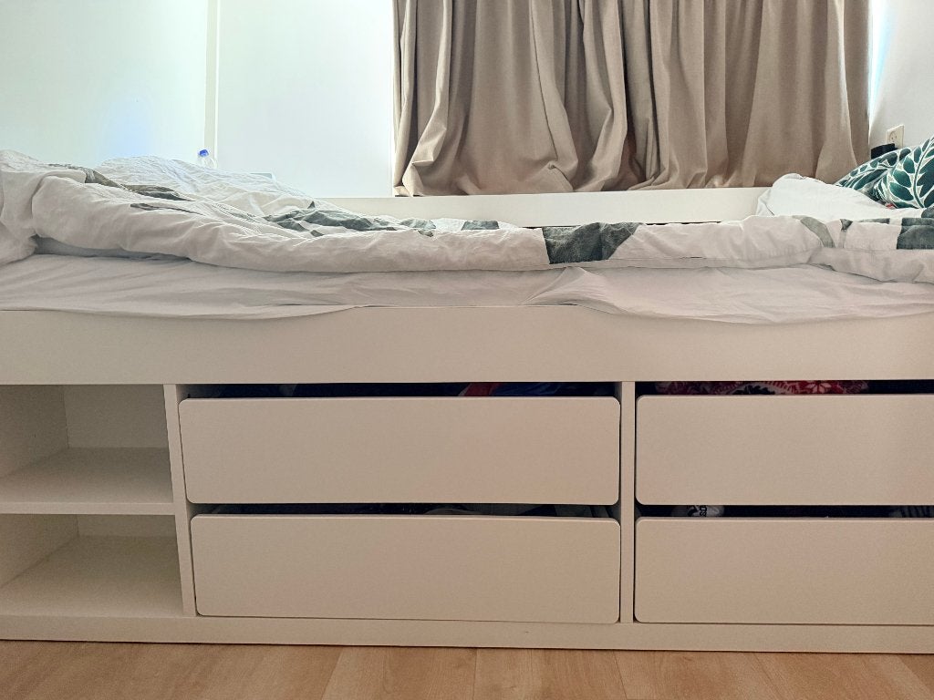 Ikea Släket eenpersoonsbed veel bergruimte!, Huis en Inrichting, Ophalen, Gebruikt, 90 cm, Eenpersoons
