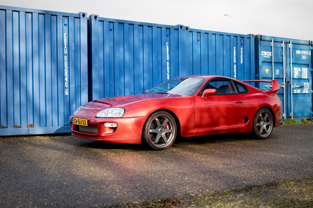 Toyota Supra 3.0 I Big Single Turbo E2 1993 Rood, Euro 2, Achterwielaandrijving, Origineel Nederlands, Sound system