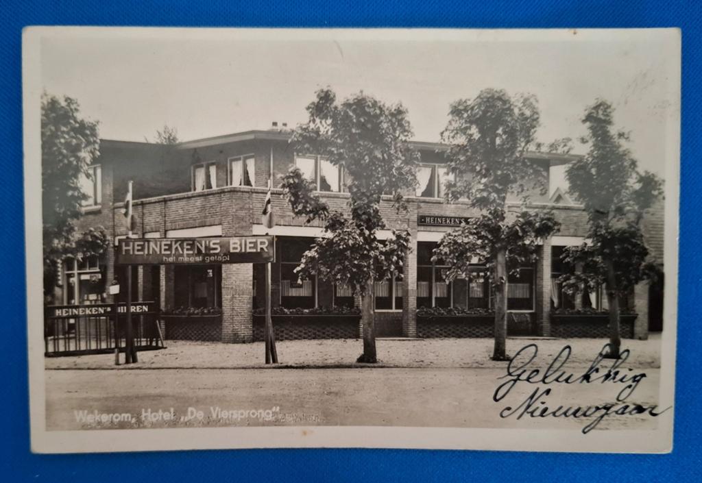 Fotokaart Wekerom Hotel De Viersprong Gelukkig Nieuwjaar, Ophalen of Verzenden, Gelderland