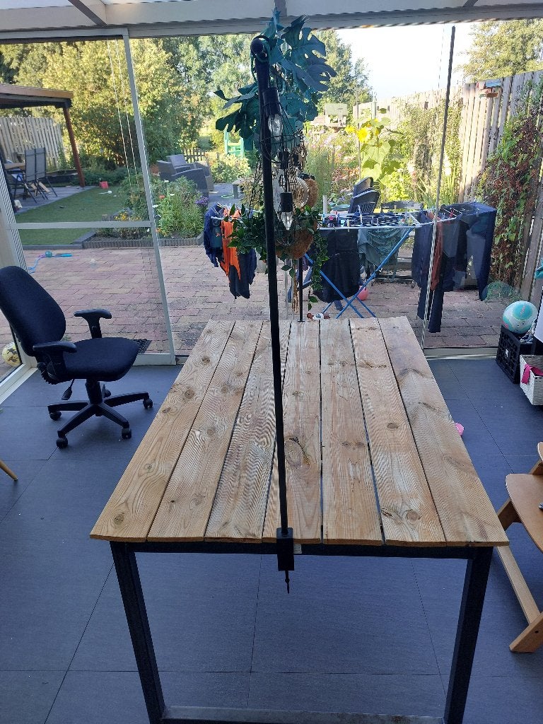 Eettafel/tuintafel, Ophalen, Gebruikt, 50 tot 100 cm, 150 tot 200 cm