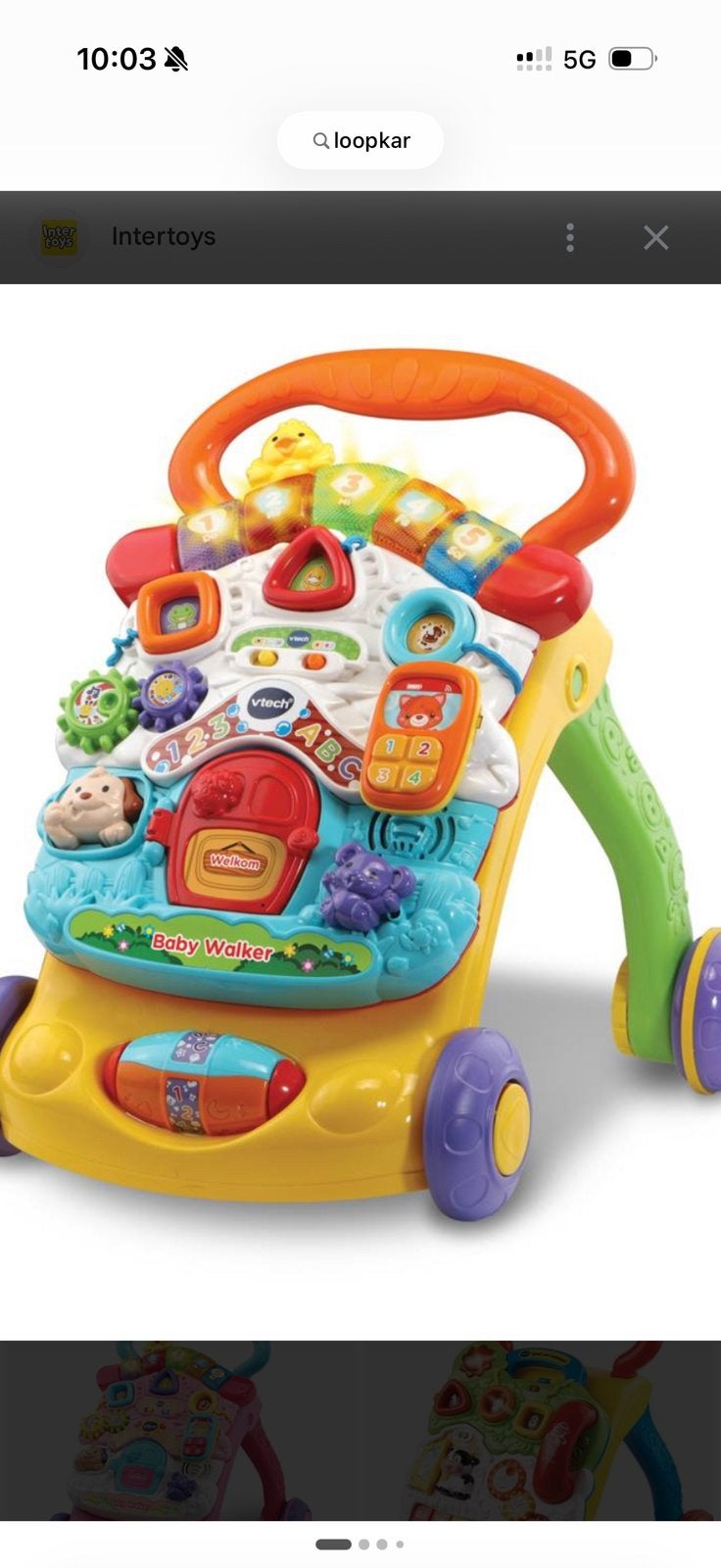 Leuke loopkar, Kinderen en Baby's, Speelgoed | Vtech, Ophalen, Zo goed als nieuw, 6 maanden tot 2 jaar