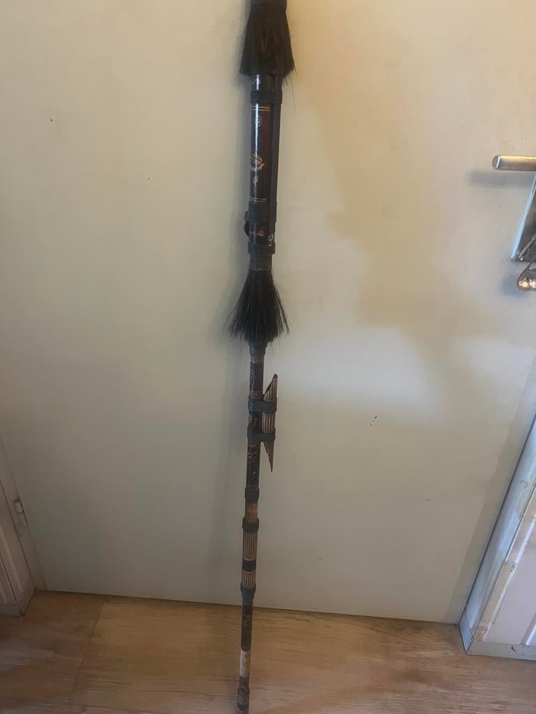Vintage Houten Blaaspijp / Sarbacane jaren 60/70., Antiek en Kunst, Ophalen of Verzenden