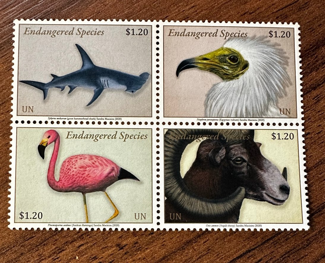 Verenigde Naties 2020 - Vogels en Dieren - Postfris, Ophalen of Verzenden, Postfris